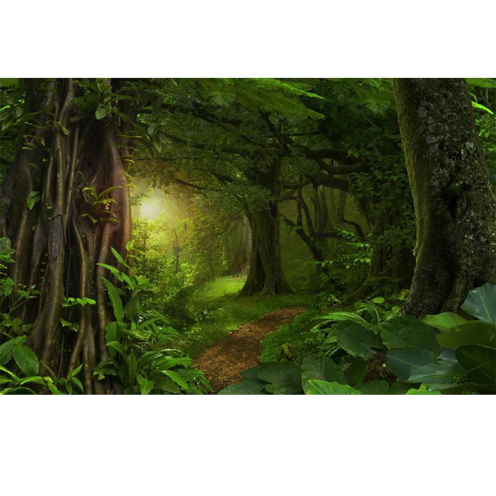 3d Green Forest Nature Tree Wall Paper Forest Scenery Wall Murals Living Room Bedroom Removable Wallpaper