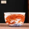 Ceramics Sancai Gaiwan Bowl Dragon and Phoenix Master Cup Tea Cup Handmade Enamel Color Tea Bowl High-end Respect Tea Set