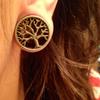 1Pair Wood Tree Of Life Double Flared Flesh Tunnel Ear Plugs Gauges 8-20mm Piercing Gift