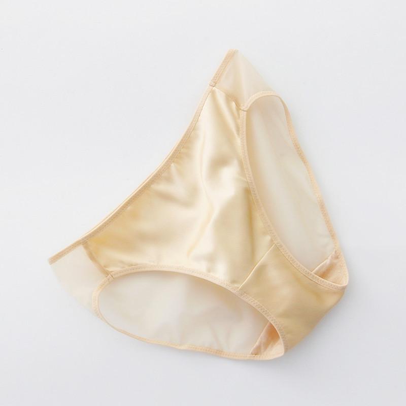 Premium Satinsilke Fransk BH - Blank, Uten spiler, Tynn cup, High-end morbærsilke