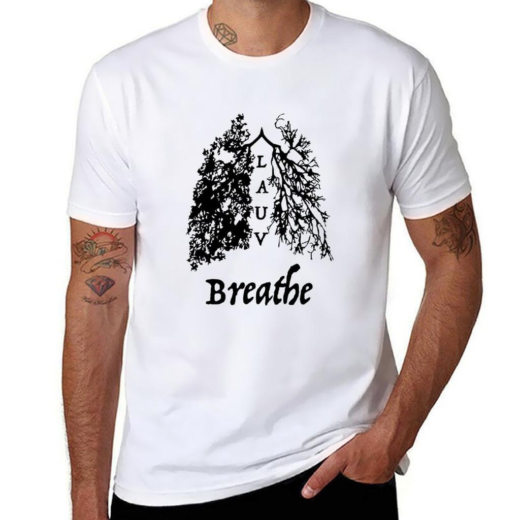 Lauv Breathe Lungs TShirt Everyday Wear Basic Short Sleeve Top
