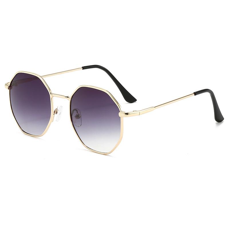 New sunglasses, women's high-end sensitive UV protection, men's driving metal frame, large frame and thin sunglasses.