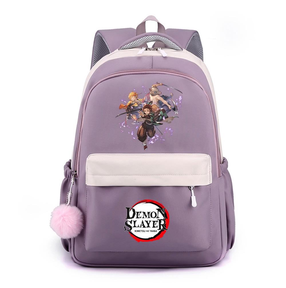 Anime Demon Slayer Printed Backpack for Teenger Student Large Capacity Waterproof Schoolbag Bookbag Women Travel Bag Gift