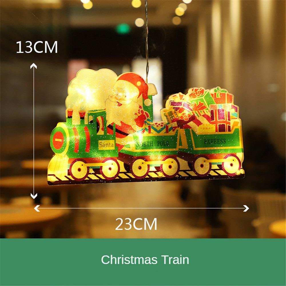 1Pcs Christmas Lamp Window Hanging Lamp Christmas Decorative Lamp Shop Window Room Decoration LED Sucker Light Small Colored Lamp