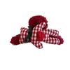 Red Plaid Teddy Bear Fuzzy Claw Clip - Winter Hair Accessory