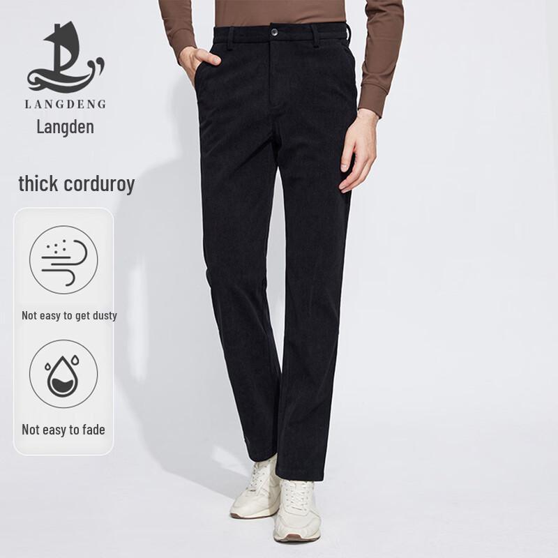 

Langdeng Men s Corduroy Straight-Leg Casual Pants 33
