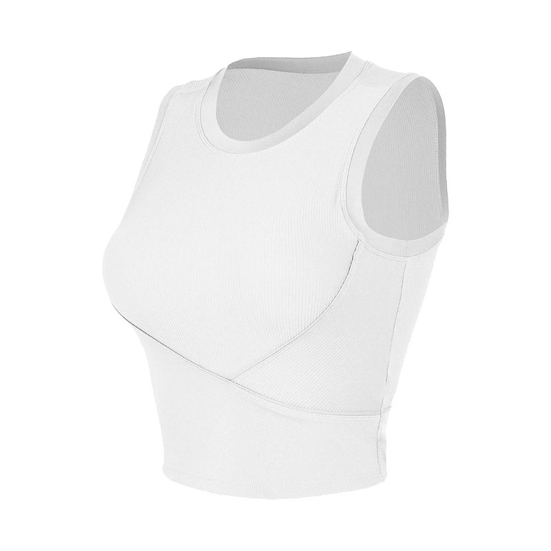 Original Yoga Vest Outer Wear Chest Pad Tight Quick-Drying Yoga Clothes Sleeveless T-shirt Women's Summer Sports Workout Clothes