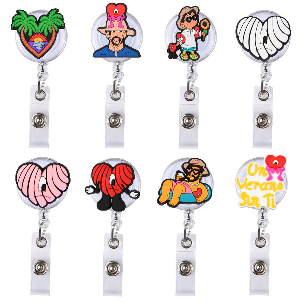 2025 Custom Mix Styles Medical Nurse Stethoscope Heart RN Retractable Badge Reel Nurse Accessories