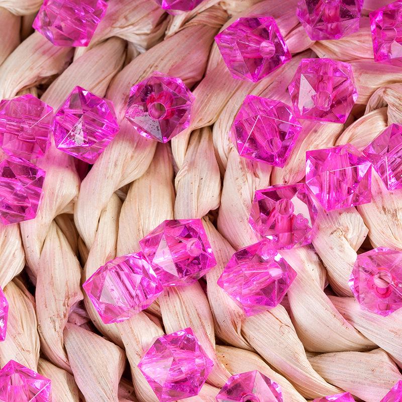 8-12mm Transparent Acrylic Square Loose Beads for DIY Beading Crafts
