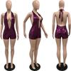 2023 Women's Deep V Halter Backless Slimming Jumpsuit
