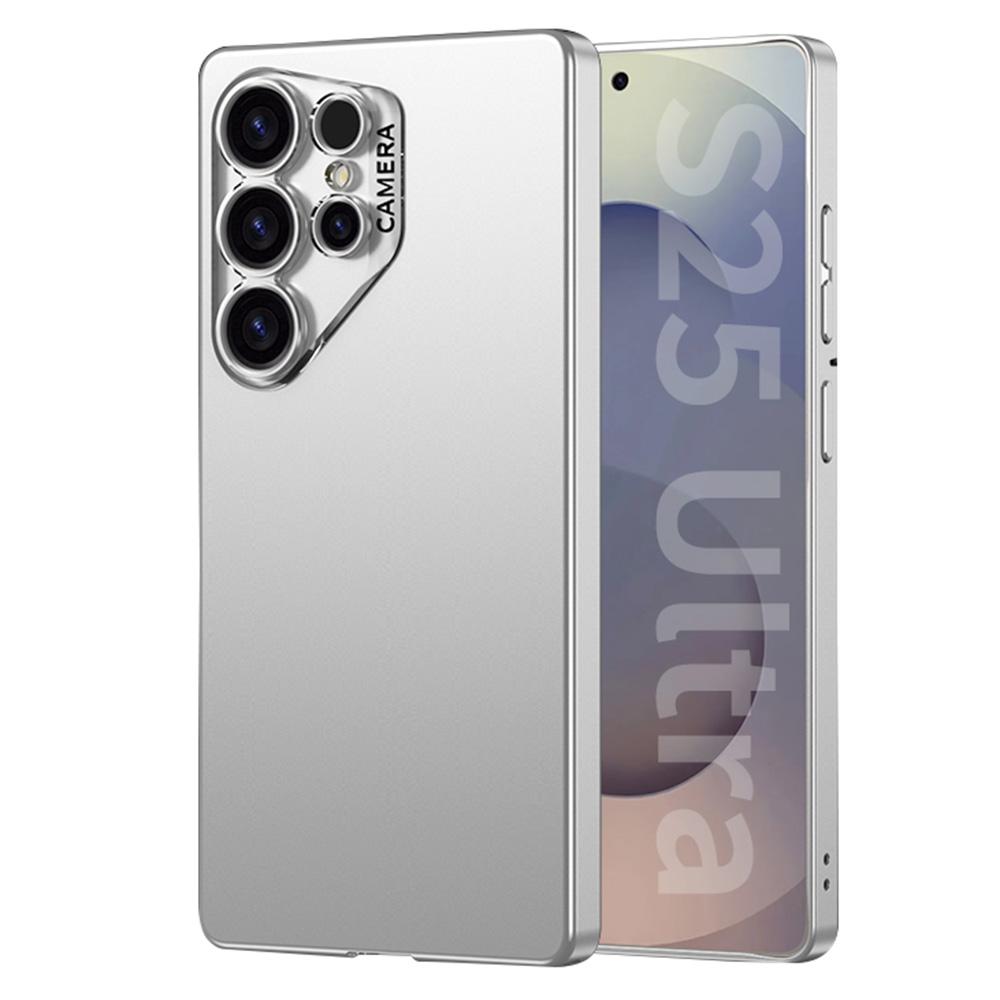 

For Samsung Galaxy S25 Ultra Case Protective Hard PC Phone Back Cover with Clear Lens Hole Silver