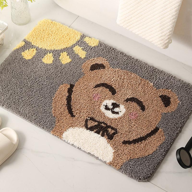 Cartoon bear rabbit cat household toilet floor mat toilet floor mat home decoration spring decoration summer decoration door mat