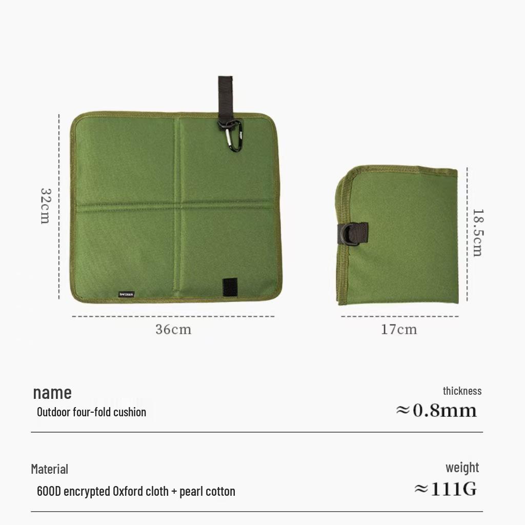 Portable Waterproof Folding Seat Cushion for Hiking and Picnics - Thick, Moisture-proof, with Hook