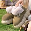 Fashion Versatile Snow Boots Women's Winter Wear Non-slip Thick-soled Plush Warm Indoor Plush Bag and Cotton Slippers