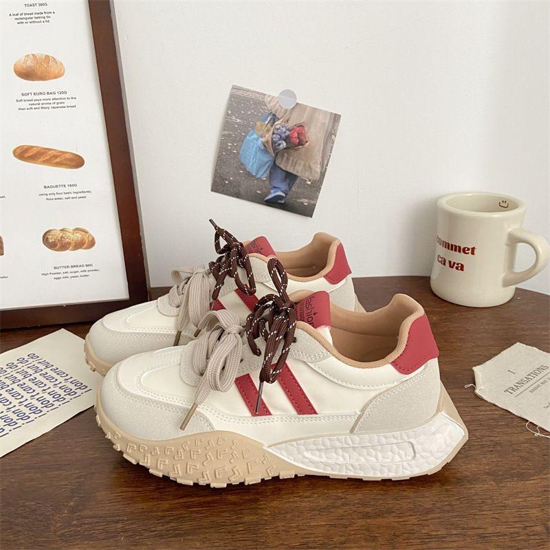 

2025 Women s Casual Sport Shoes Thick Bottom Agan De Xin Spring Autumn New Style Versatile Dad Shoes White Leisure Sports Shoes 35 слонова кістка