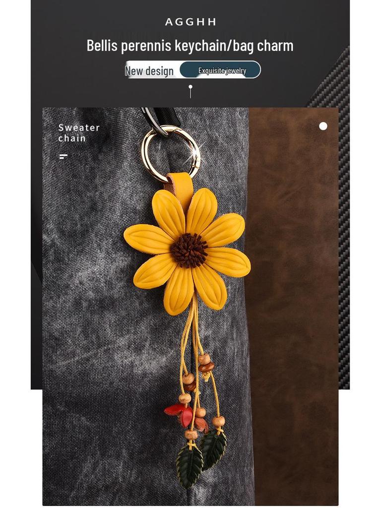 Elegant Cat's Eye Stone Heart Keychain Pendant for Couples - Metal Car Key Chain