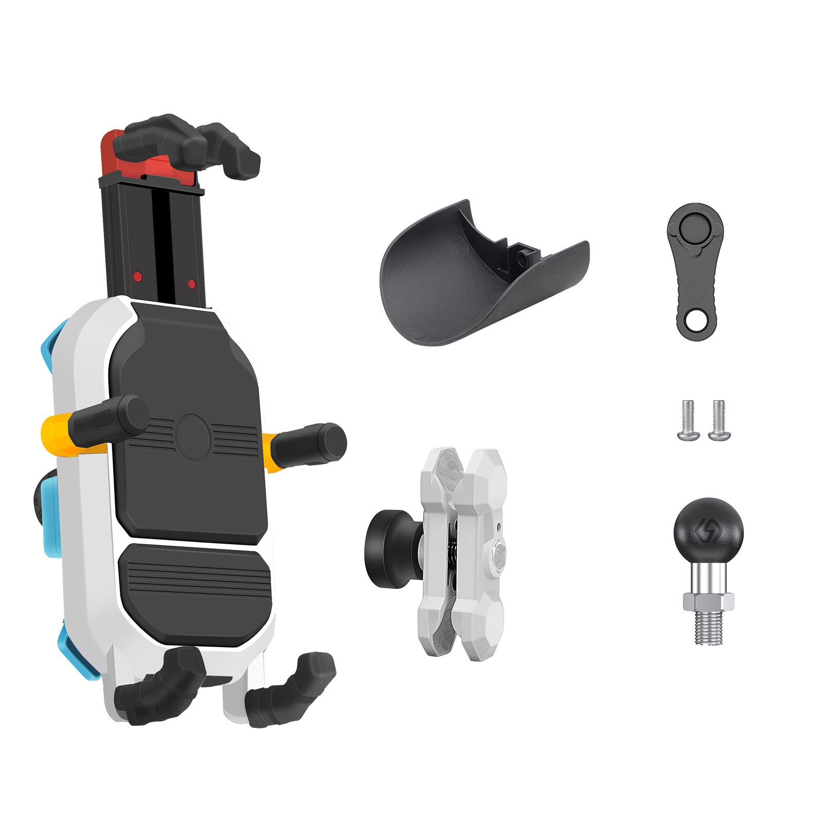 

Держатель для телефона на мотоцикл, водонепроницаемый держатель для мобильного телефона на мотоцикл, защита от кражи, поворотный винт M8/M10 для телефона 3,5-6,5 дюймов 19.5*7.5*8.3cm,M10