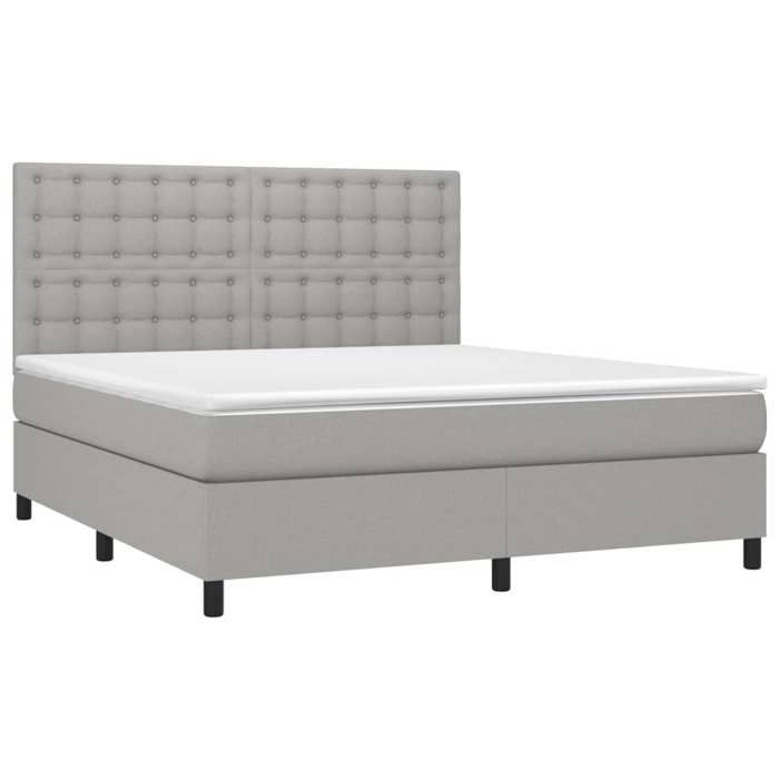 VidaXL Sommier à Lattes de Lit avec Matelas et LED, Lit Rembourré, Lit Double, Lit Adulte de Chambre à Coucher Intérieur, 3135205