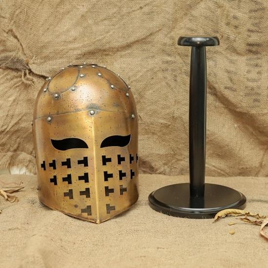 Medieval Crusader Great Helm Handmade Steel Knight Helmet Style Battle Armor Replica for Reenactment Cosplay