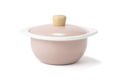 Fuji Enamel Cocotte, Cotton Series, Ash Pink, 15cm, CTN-15C.AP