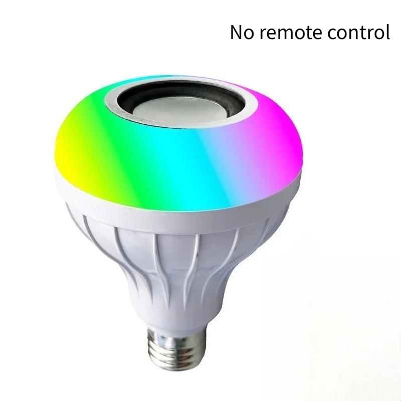 AC 85-265V E27 LED12W Light Bulb RGB Multi-colour Change Bluetooth Speaker Music Playback Function Bedroom Christmas Party Decoration