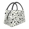 Dalmatiner Hund Textur Isolierte Lunchtasche für Damen Picknick Aufbewahrung Lebensmittelboxen Tragbarer Behälter Kühler Thermische Lunchbox Tragetasche