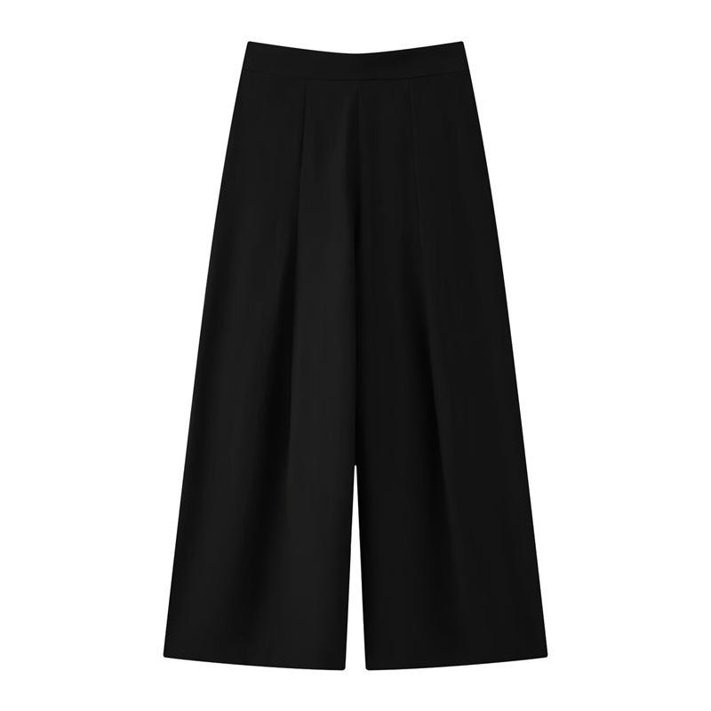 European & American Retro Style Women's Loose Wide-Leg Pants with Pleats - 2025 Collection