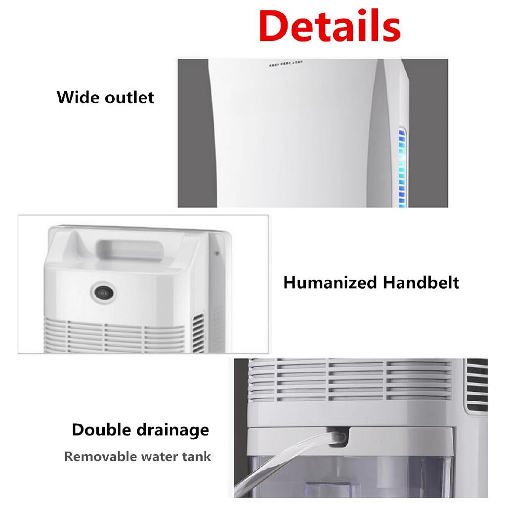 2200ml Dehumidifier Moisture Absorber Indoor Dehumidifier Basement Moisture Absorber Mute Timing External Water Pipe