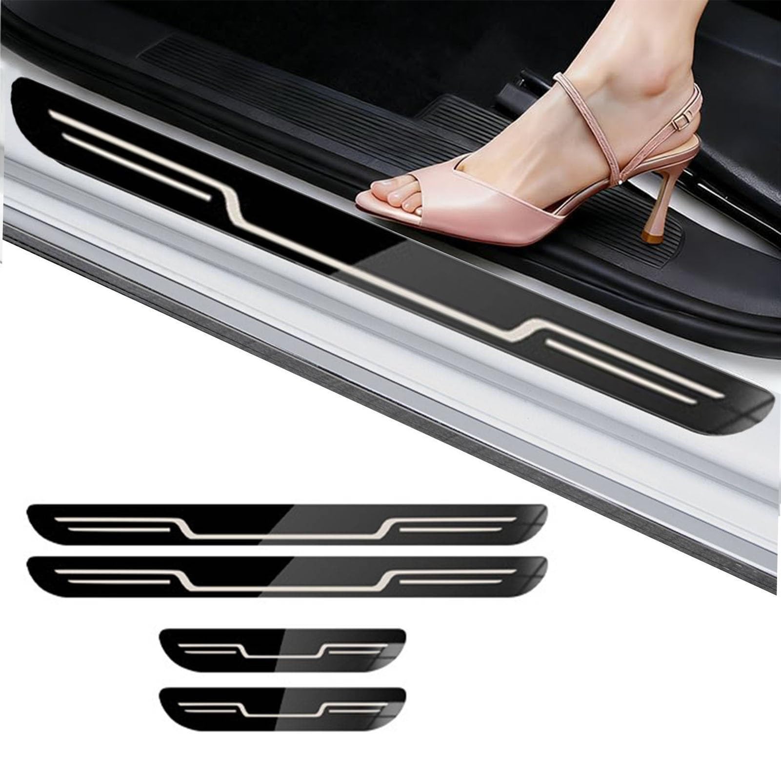 Applicable to Nissan LEAF LEAF ZE0, ZE1, ZE2 scuff plate, One size чёрный