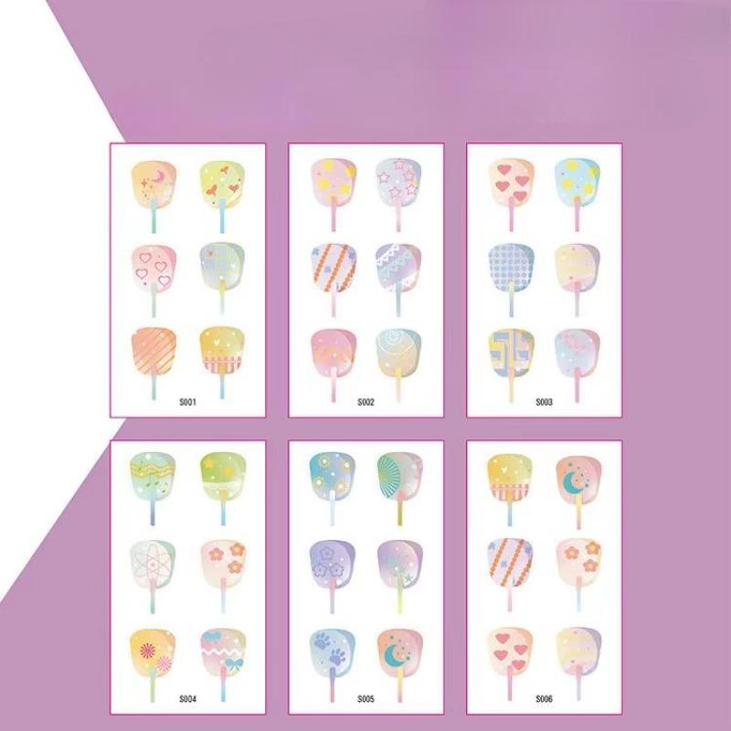 6Pcs/set Kids Space Themed Temporary Tattoos Fantasy Planet Designs Fun Preschool Party Favors Stickers