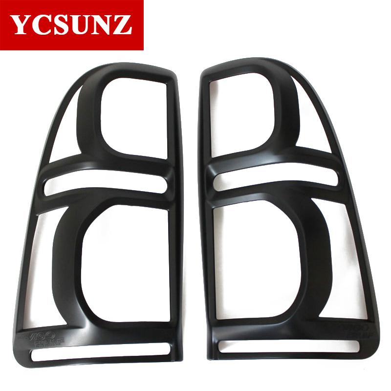 ABS Matte Black Tail light Cover Accessories For Toyota Hilux Vigo 2012 2013 2014 Rear Lamp Hood Car Exterior Parts