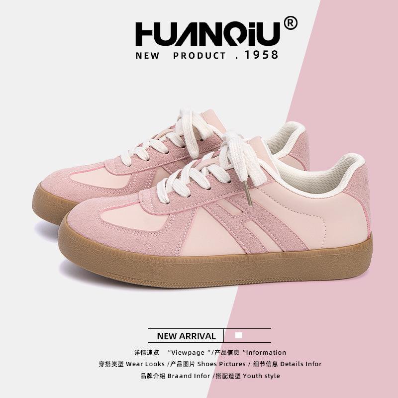 Global pink flat-bottomed Dexun shoes women's ZHQ-XA363 summer 2025 new versatile niche student shoes women
