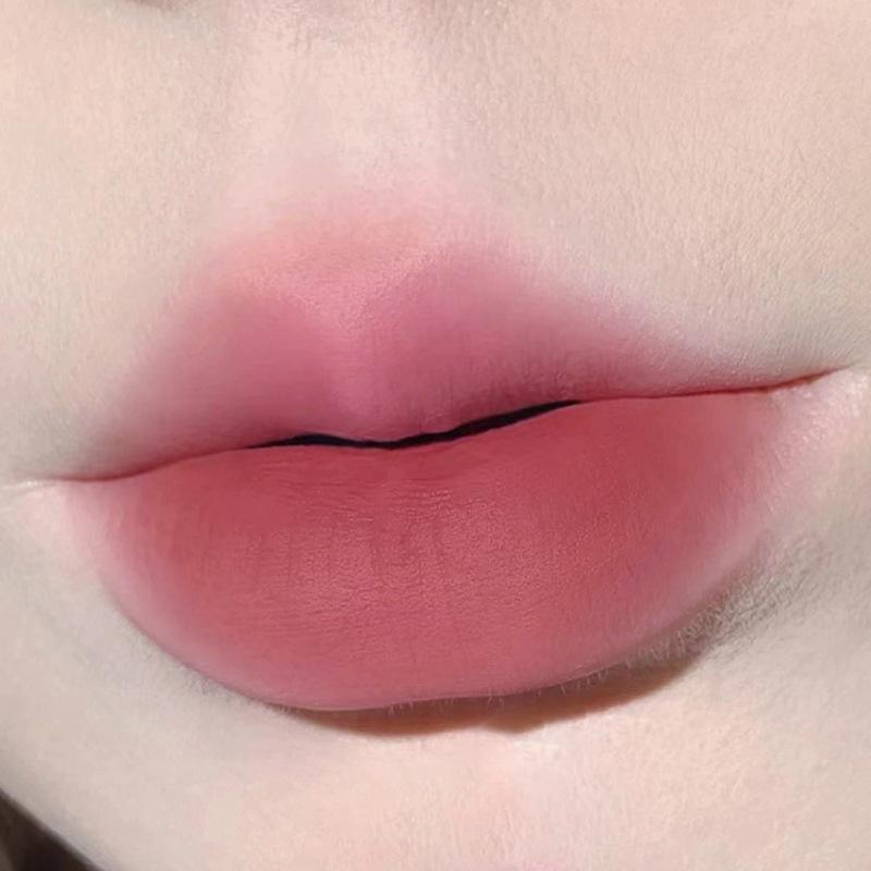 PinkyFocus Matte Velvet Lip Mud Set: Capsule Lip Gloss for Nude Makeup - Ideal for Students