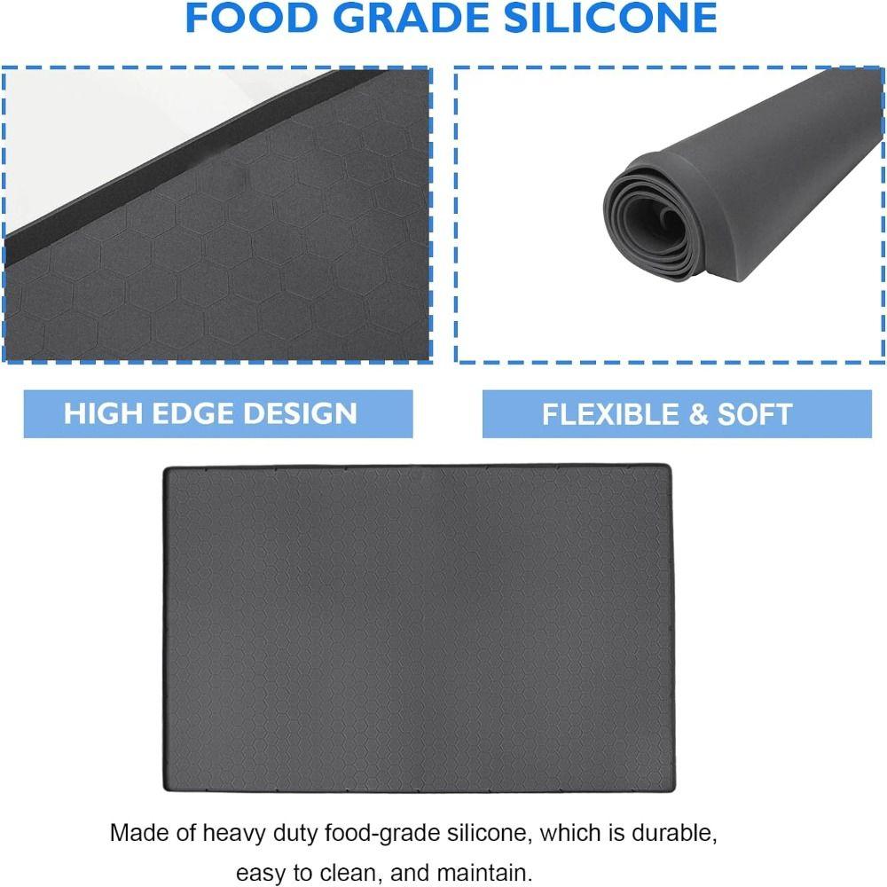 Waterproof Under Sink Mat Silicone Multipurpose Cabinet Sink Protector Oil Resistant Shelf Liner Organizer