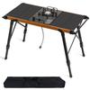 Folding Camping Table Height Adjustable Aluminum Modular Expansion Portable Outdoor Kitchen Table Compact Picnic BBQ Table