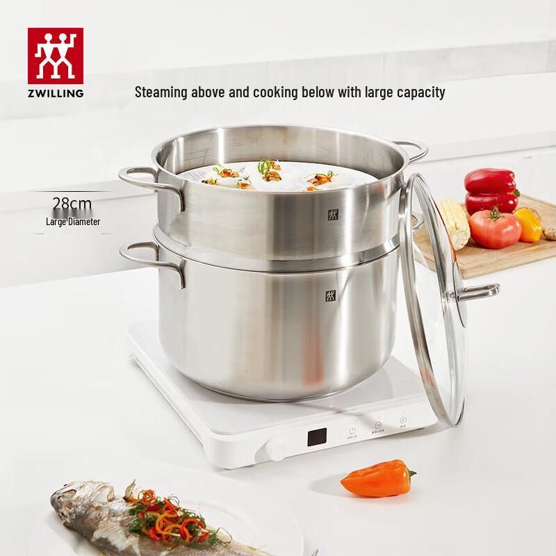 

Zwilling Nova Plus 28cm Soup Pot & Steamer Set