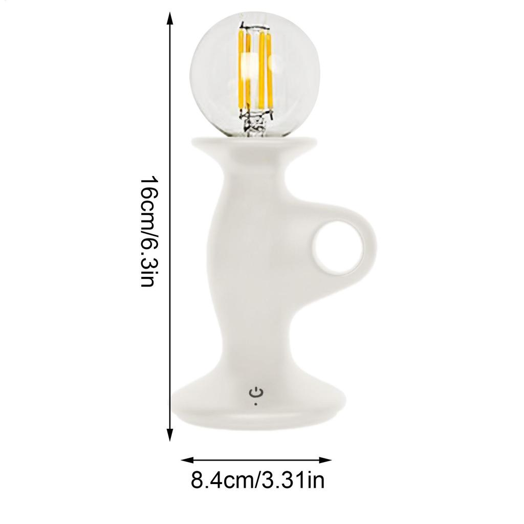 Vintage Lamp Vintage Candle Light Tabletop Lamp Ambient Lighting Rechargeable Home Decor For Birthday Dorm Apartment Bedroom