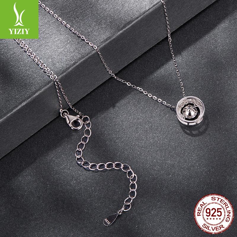 Shining Smart Moissanite Necklace Valentine'S Day S925 Silver D Moissanite Necklace Collarbone Chain