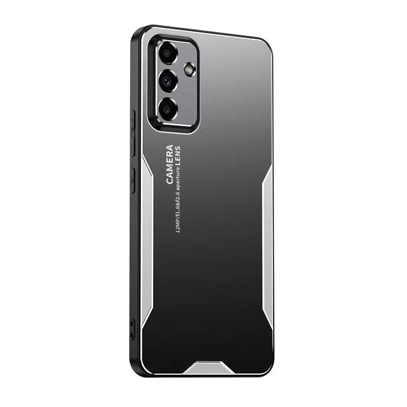 Custodia in Lega di Alluminio Metallica Opaca di Lusso per Samsung A57 A37 A07 A17 A27 A56/36/26/16/06/55/35/25/15/05 Copri Telefono con Sensazione Fredda sulla Pelle