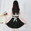 Cute Maid Sexy Lace Strap Waist Dress Black and White Alluring Uniform Clothes