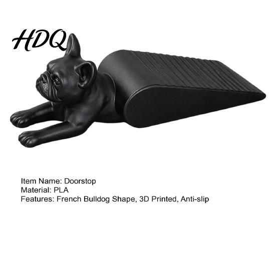 Cale-porte Imprimé en 3D Bouledogue Français Butée Cale Forme de Chien Butée de Porte Décoration de Maison Créative Antidérapant Sans Percage Sol Butée de Porte pour Bureau