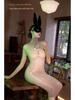 Large Silky Black Suspender Skirt Lingerie: Sexy Silk Pajamas & Stockings for Women