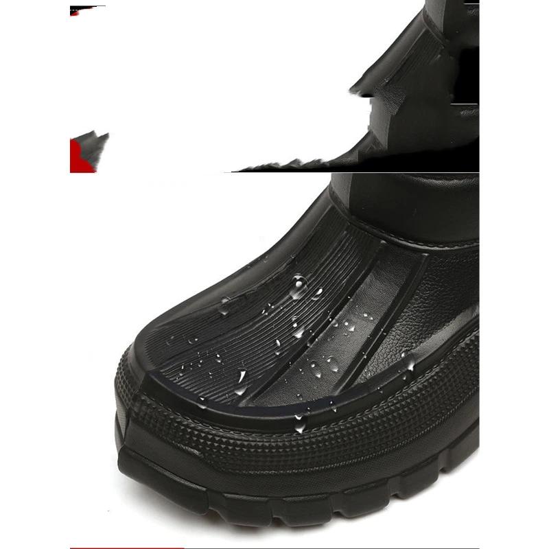 Men's And Women's Winter Warm Waterproof Anti Slip Wear Resistant Thick Cotton Shoes Snow Boots