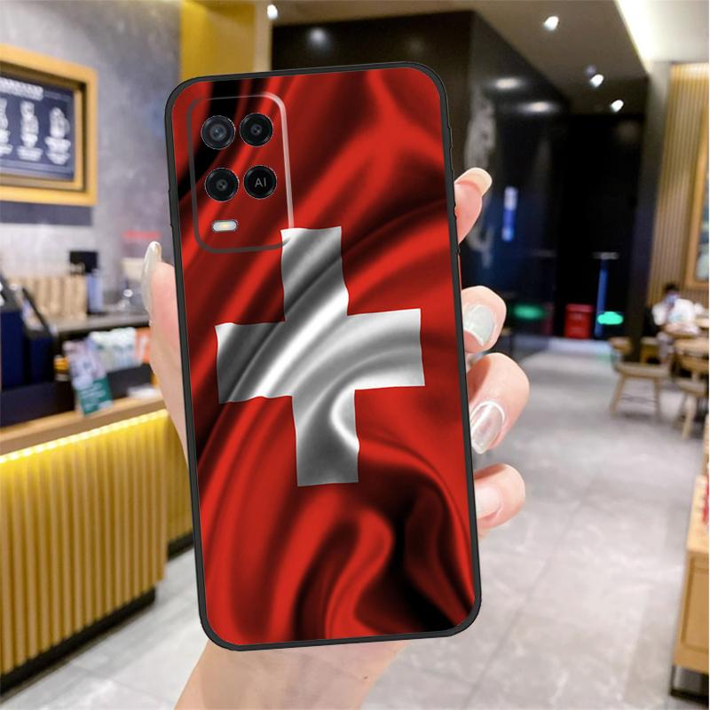 Switzerland Swiss Flag Case For Oppo A5 Pro A15 A17 A57 A77 A60 A80 A40 A18 A38 A58 A78 A98 A96 A76 A16 A94 A74 A54