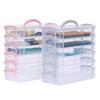 Multi Layer Portable Pencil Case Detachable Marker Pen Box Watercolor Pen Case  Business Card