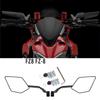 2 pièces Rétroviseurs de guidon de moto Rétroviseurs latéraux de moto Accessoires de cyclisme Réflecteur rotatif Aileron pour la conduite sur route