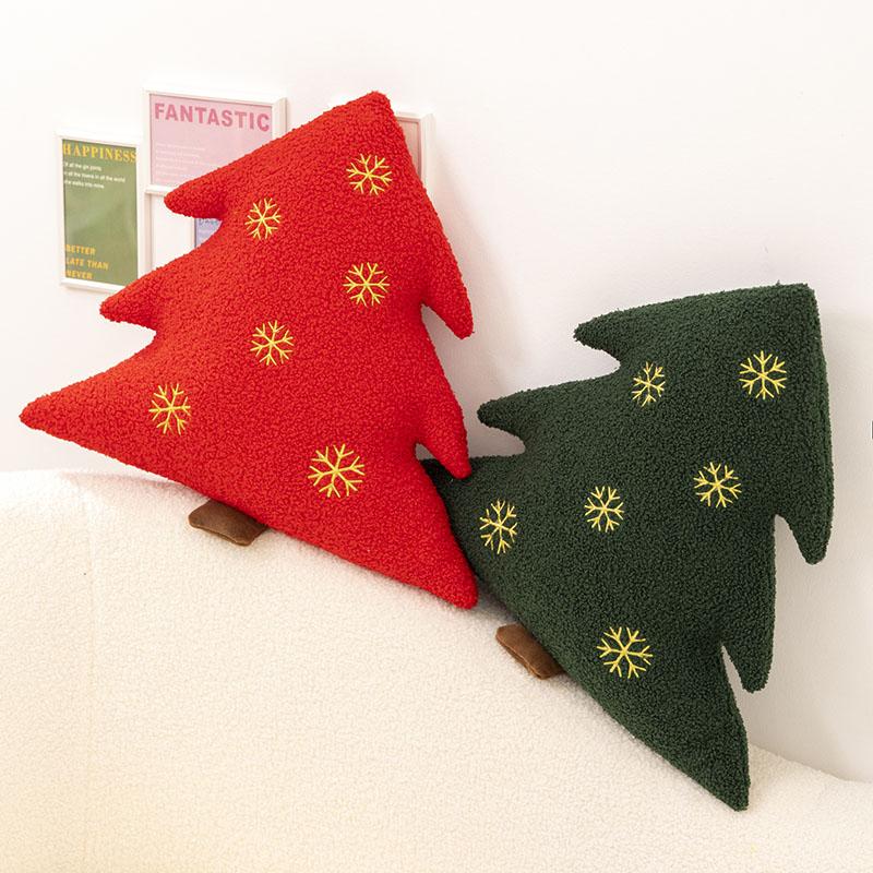 Christmas Throw Pillow  Gingerbread Man Plush Christmas Tree Stuffed Soft Cute Xmas Pillows for Party Cushion Decoration Gift