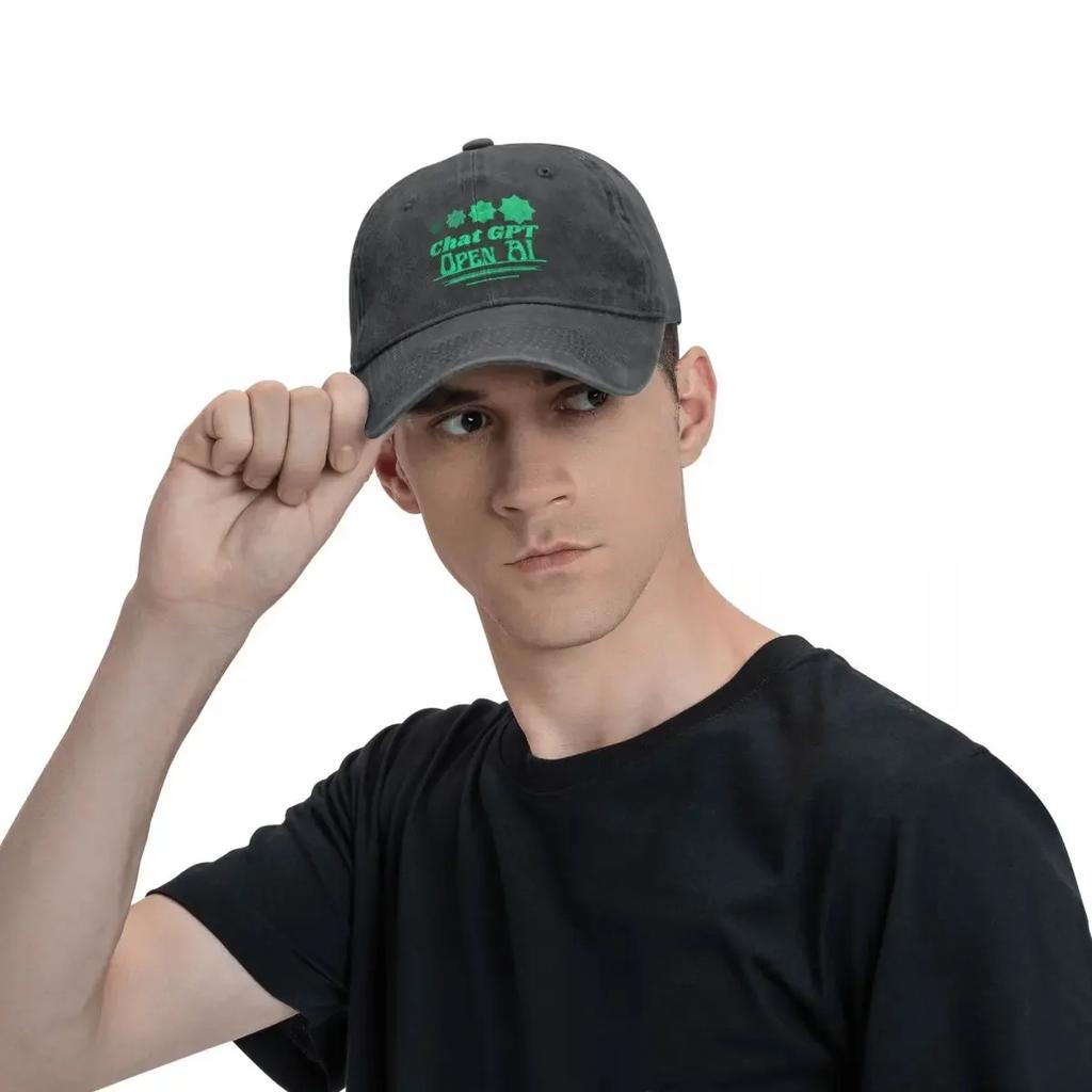 Open AI Typography Baseball Cap Men Cowboy Hats Women Visor Protection Snapback ChatGPT Caps