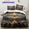 Name Custom Assassin Creed Pattern Bedding Set Quilt Cover Pillowcase Home Decor Gift (1 * Duvet Cover + 2 * Pillowcase, Without Core)
