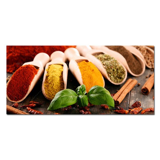 Herbs and Spices Canvas Painting Modern Big Size Posters and Prints Wall Picture for Restaurant Kitchen Dining Room Decoration No Frame